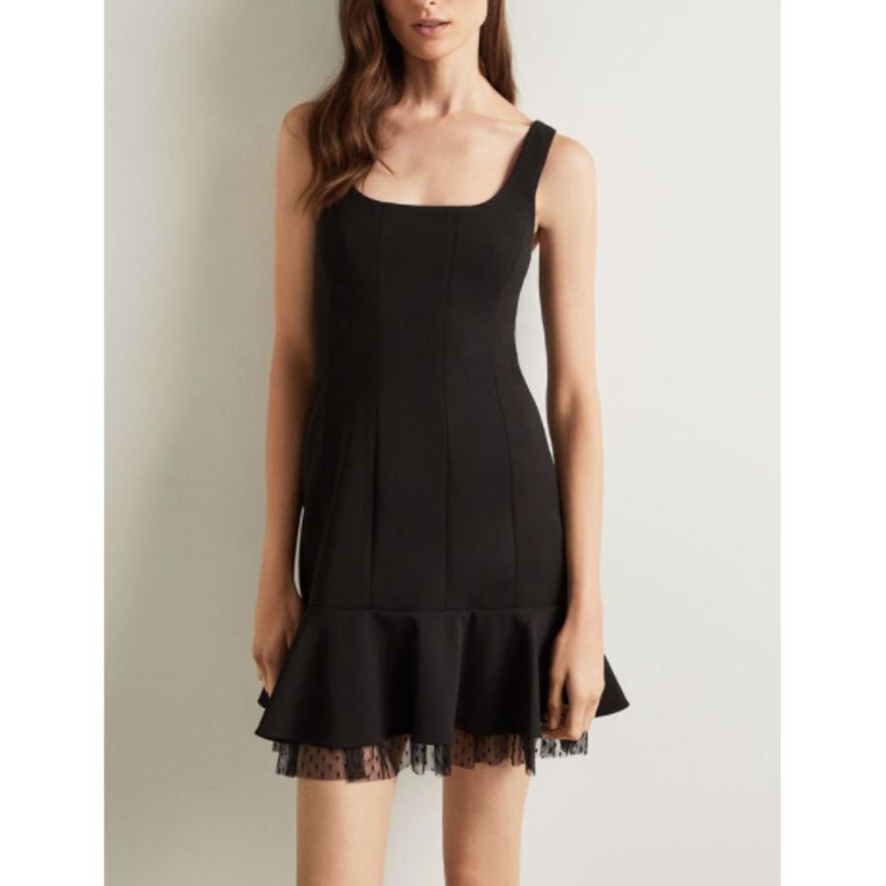 BCBGMaxazaria Black Sleeveless Scoop Neck Dress